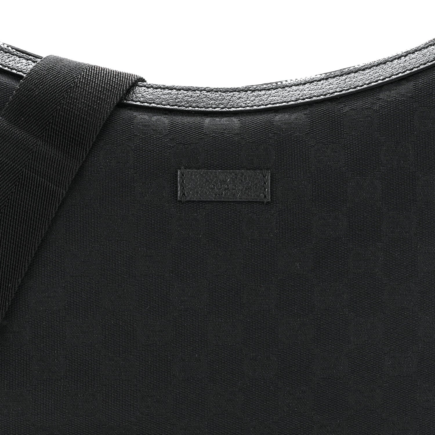 Gucci Monogram Medium Half Moon Hobo Black 8 of 10