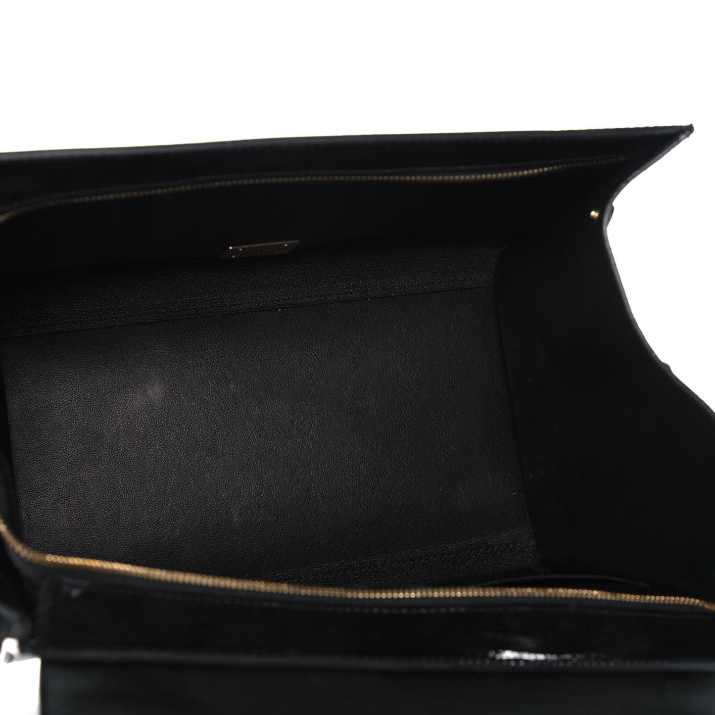 Patent Suede Medium Trapeze Black