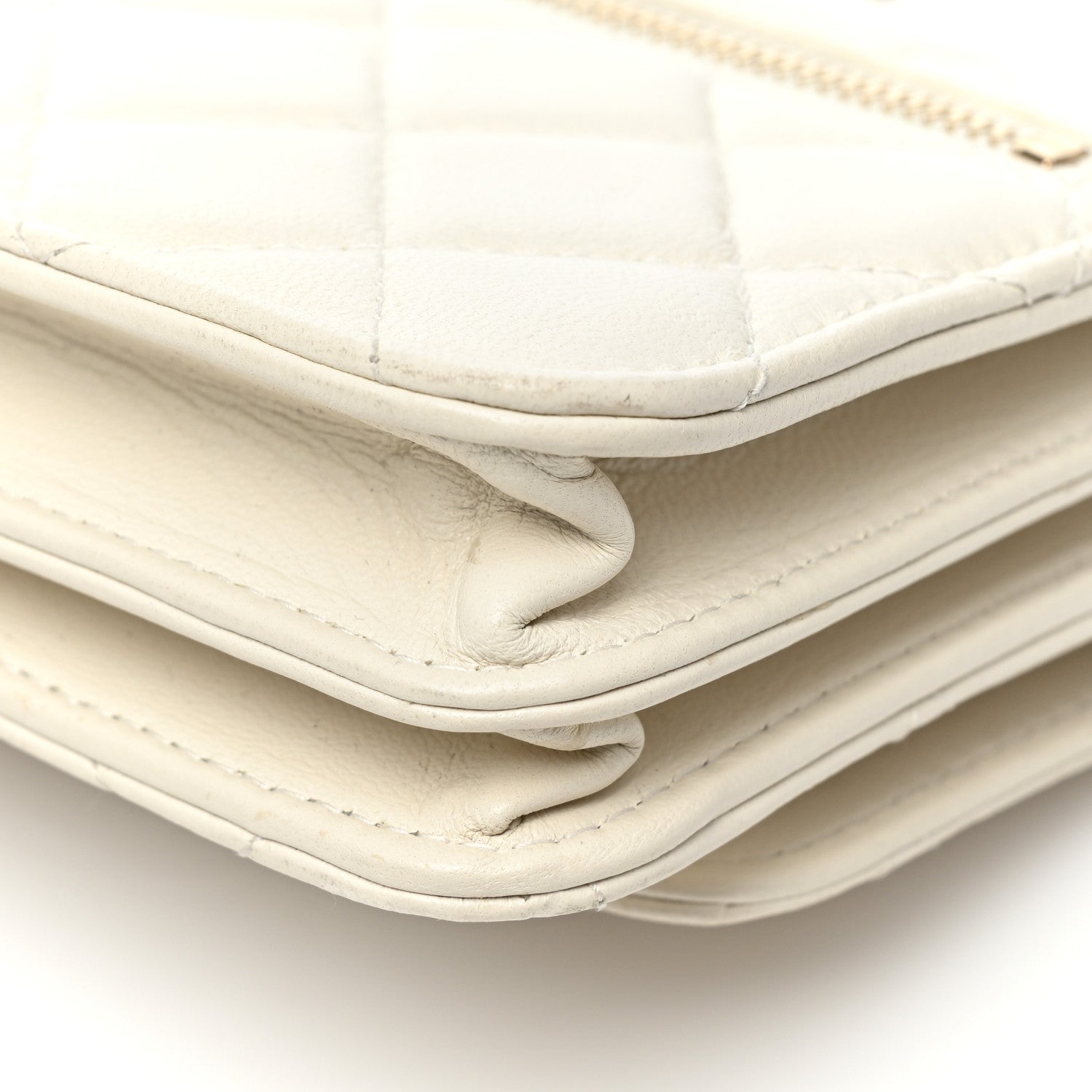 Chanel Lambskin Quilted Mini Trendy CC Wallet On Chain WOC White 14 of 14