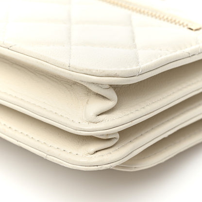 Chanel Lambskin Quilted Mini Trendy CC Wallet On Chain WOC White 14 of 14