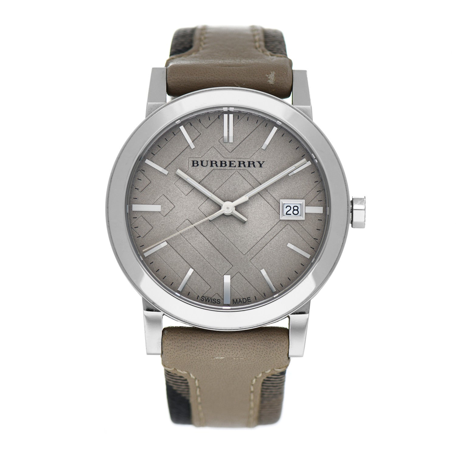 Burberry Stainless Steel Calfskin 38mm Quartz Watch Khaki BU9021 1 of 4