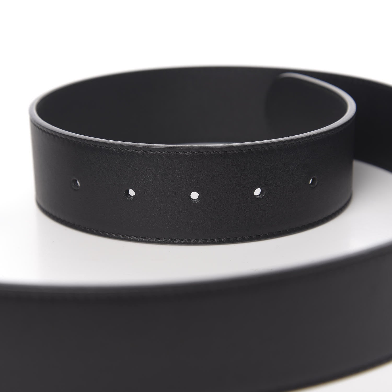 Gucci Moon Calfskin Pearl Double G 40mm Belt 85 34 Black Cream 4 of 5