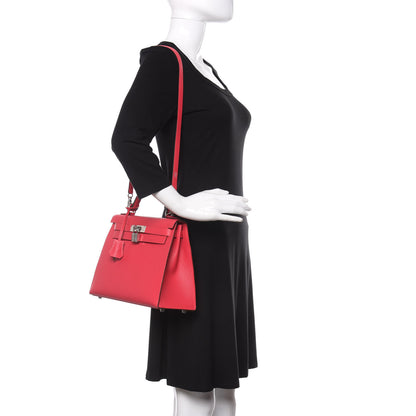 Hermes Epsom Kelly Sellier 28 Rose Extreme 2 of 27
