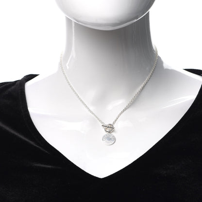 Hermes Sterling Silver Amulettes H Confettis Pendant Necklace 2 of 5