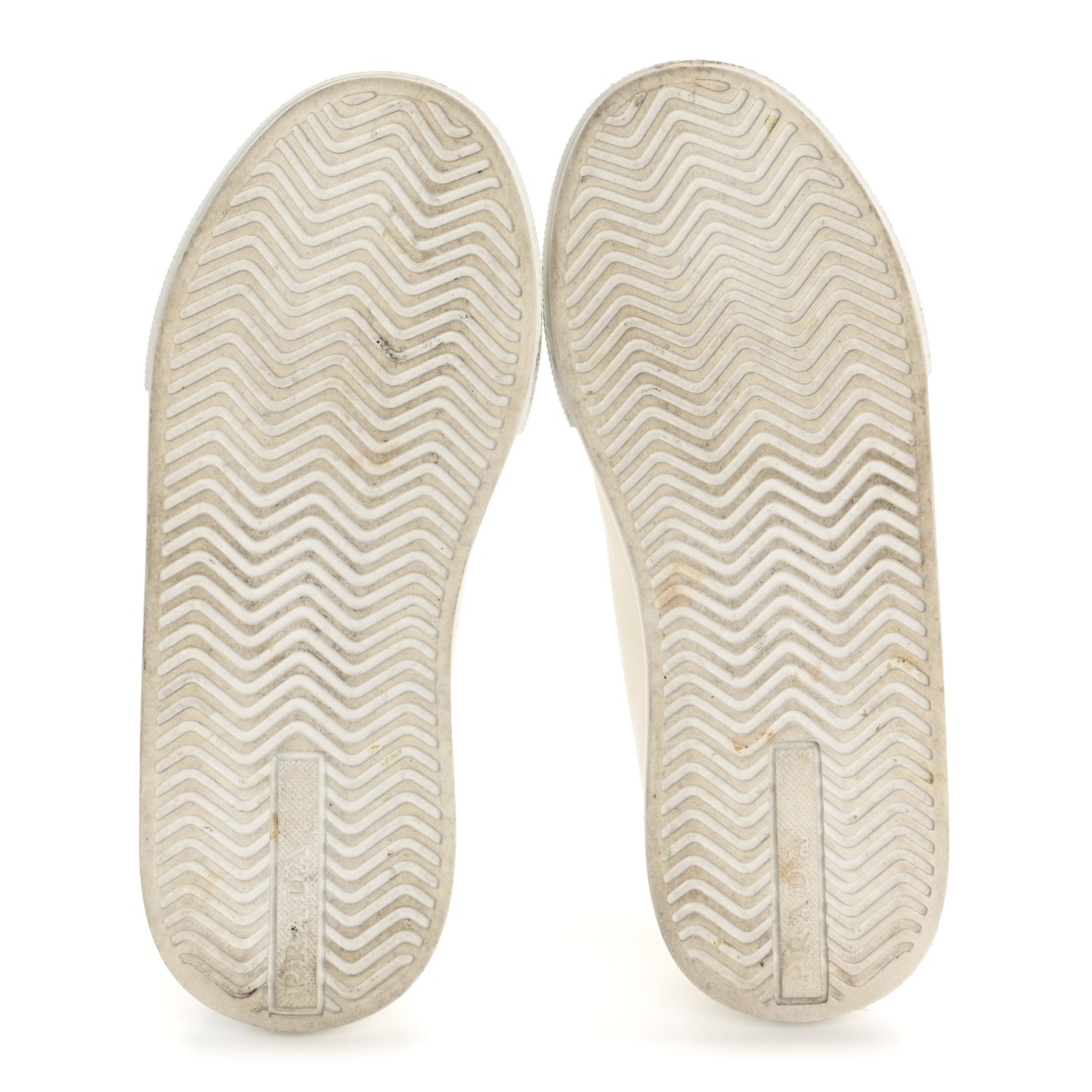 Nylon Gabardine Triangle Logo Platform Sneakers 35 White