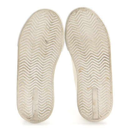 Prada Nylon Gabardine Triangle Logo Platform Sneakers 35 White 6 of 8