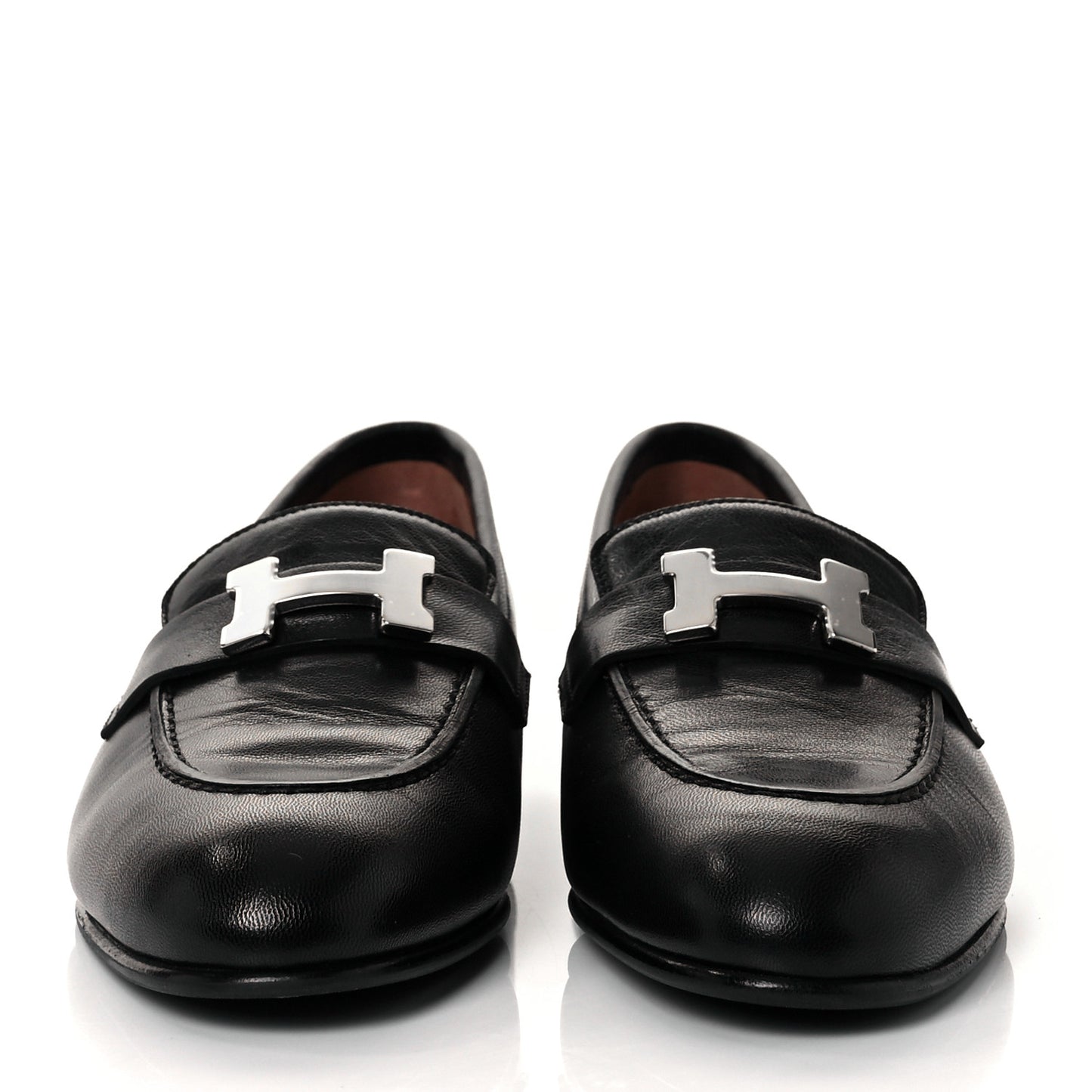 Goatskin Womens Paris Loafers 35.5 Black