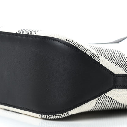 Hermes Swift H Canvas Cabas H En Biais 27 Black Ecru 9 of 9