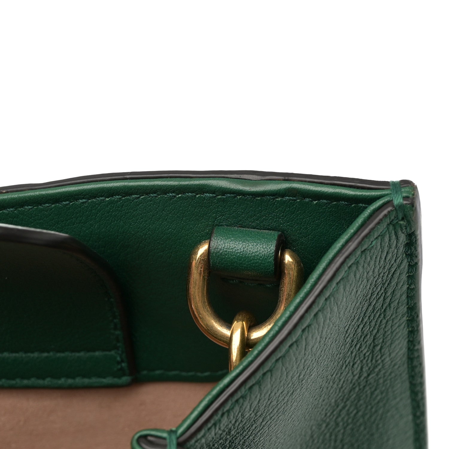 Gucci Wonka Grain Calfskin Small Diana Tote Bag Green Yellow Fluo 13 of 16