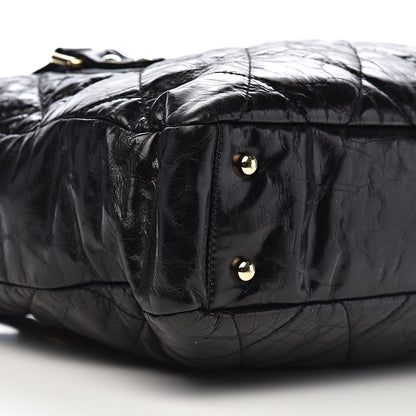 Chanel Glazed Calfskin Lambskin Quilted Portobello Tote Black 8 of 10