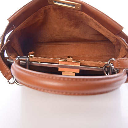 Fendi Vitello Suede Medium Peekaboo Iconic Satchel Cuoio Rame Moro 6 of 10
