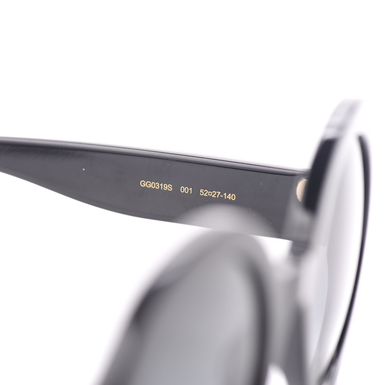 Gucci Acetate Round GG Sunglasses GG0319S Black 6 of 11