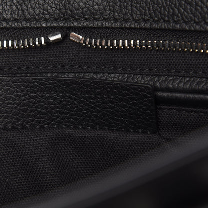 Alexander McQueen Pebbled Calfskin Small Skull Padlock Zip Around Tote Black 9 of 10