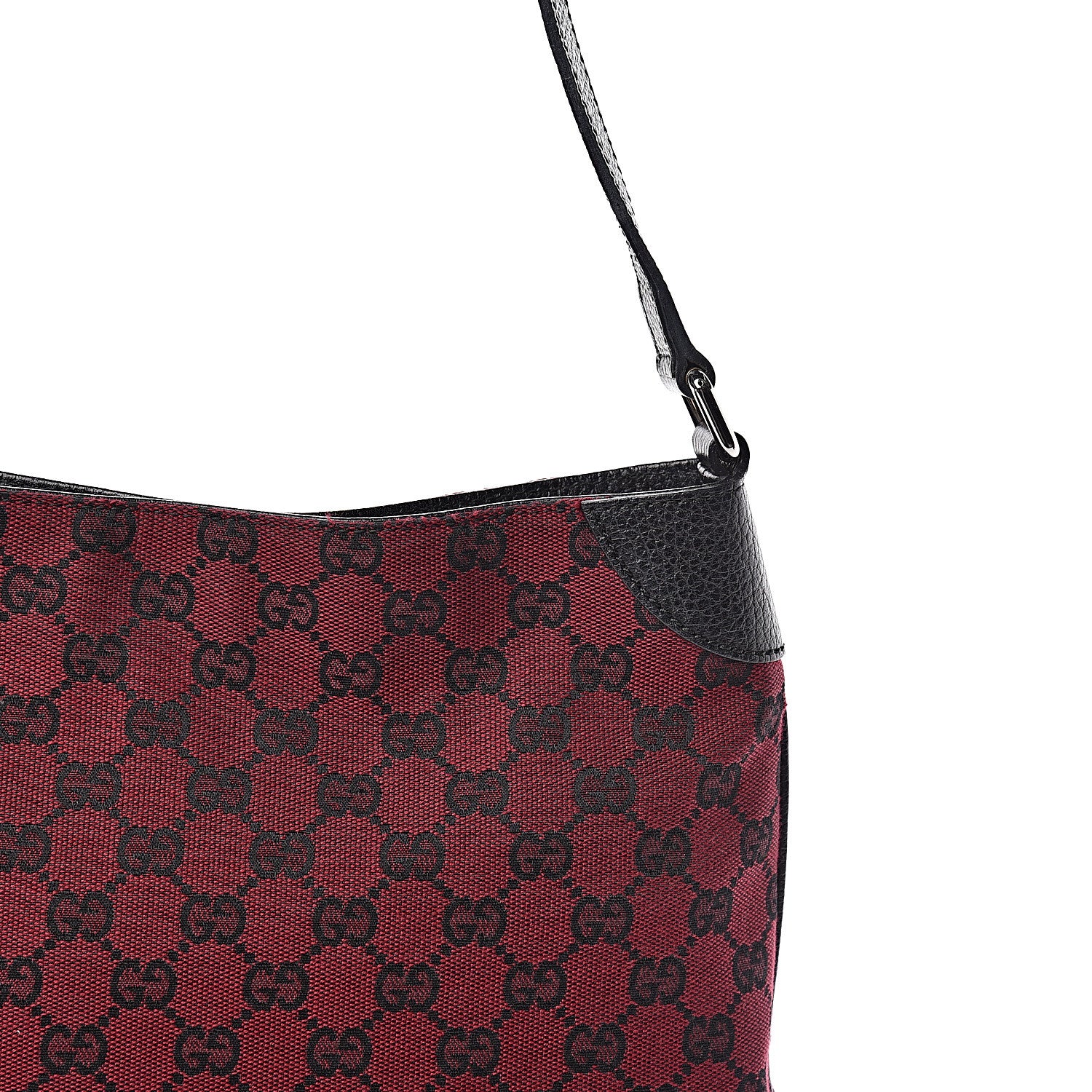 Gucci Denim Monogram Hobo Red 10 of 11