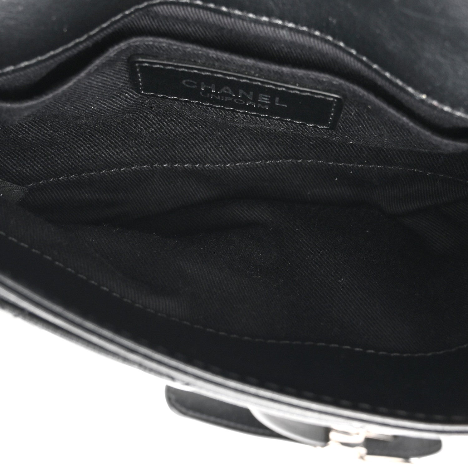 Chanel Calfskin Quilted CC Uniform Flap Belt Bag Black 5 of 11