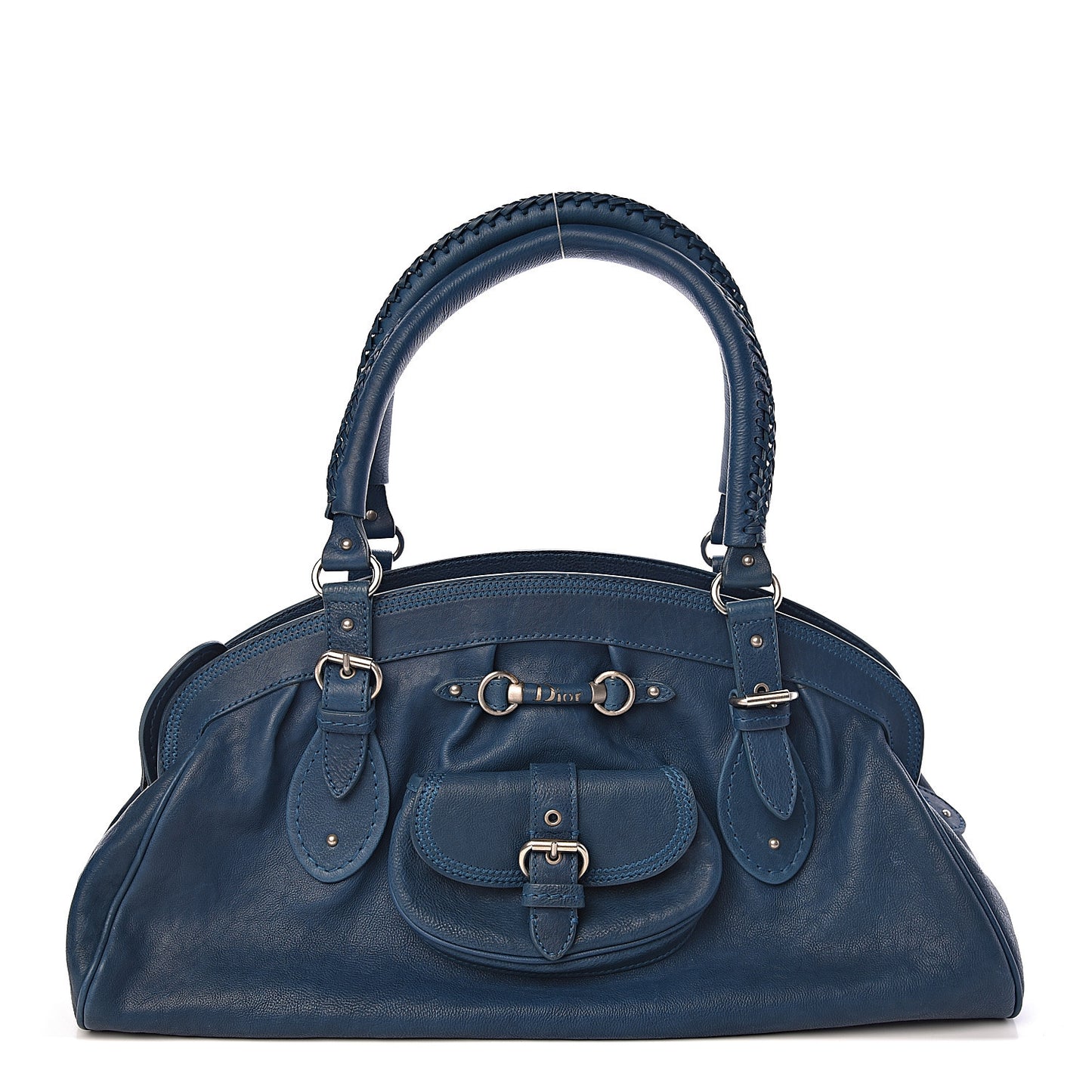 Calfskin Medium My Dior Satchel Turquoise