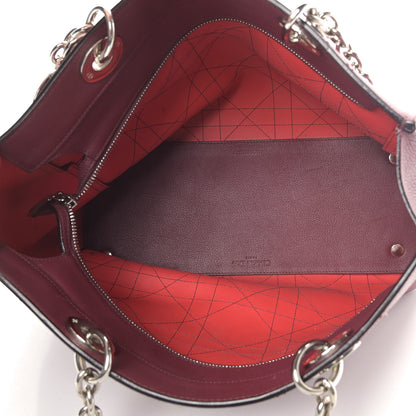Christian Dior Grained Calfskin Cannage Medium Ultradior Tote Burgundy 5 of 13
