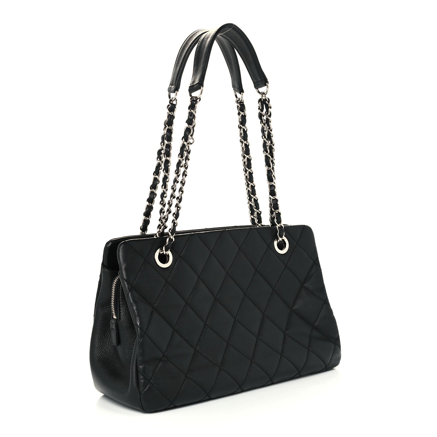 Chanel Caviar Quilted CC Timeless Soft Tote Black 3 of 10