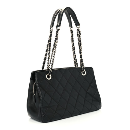 Chanel Caviar Quilted CC Timeless Soft Tote Black 3 of 10