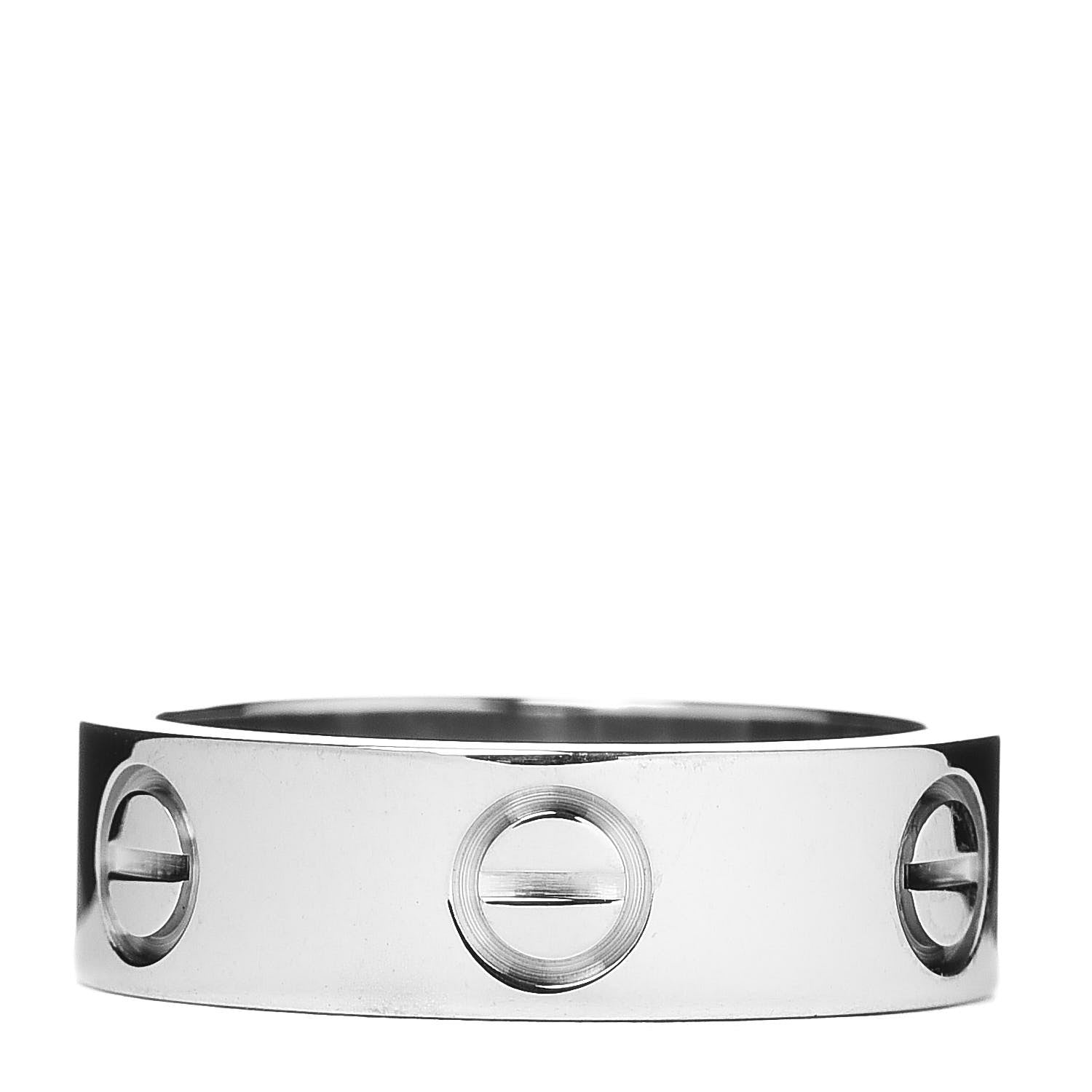 Cartier 18K White Gold 5.5mm LOVE Ring 50 5.25 3 of 5