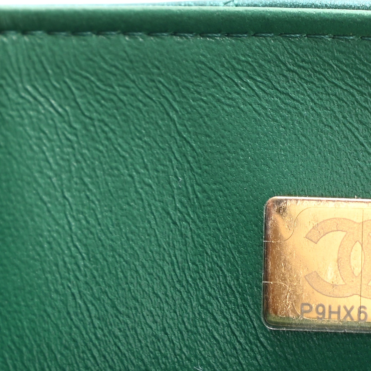 Chanel Iridescent Calfskin Quilted Mini Rectangular Flap Green 7 of 8
