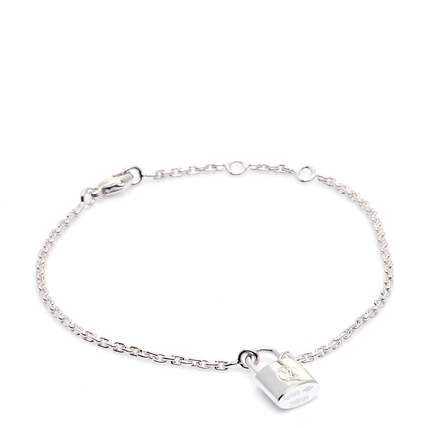 Louis Vuitton Sterling Silver Lockit Bracelet 1 of 8
