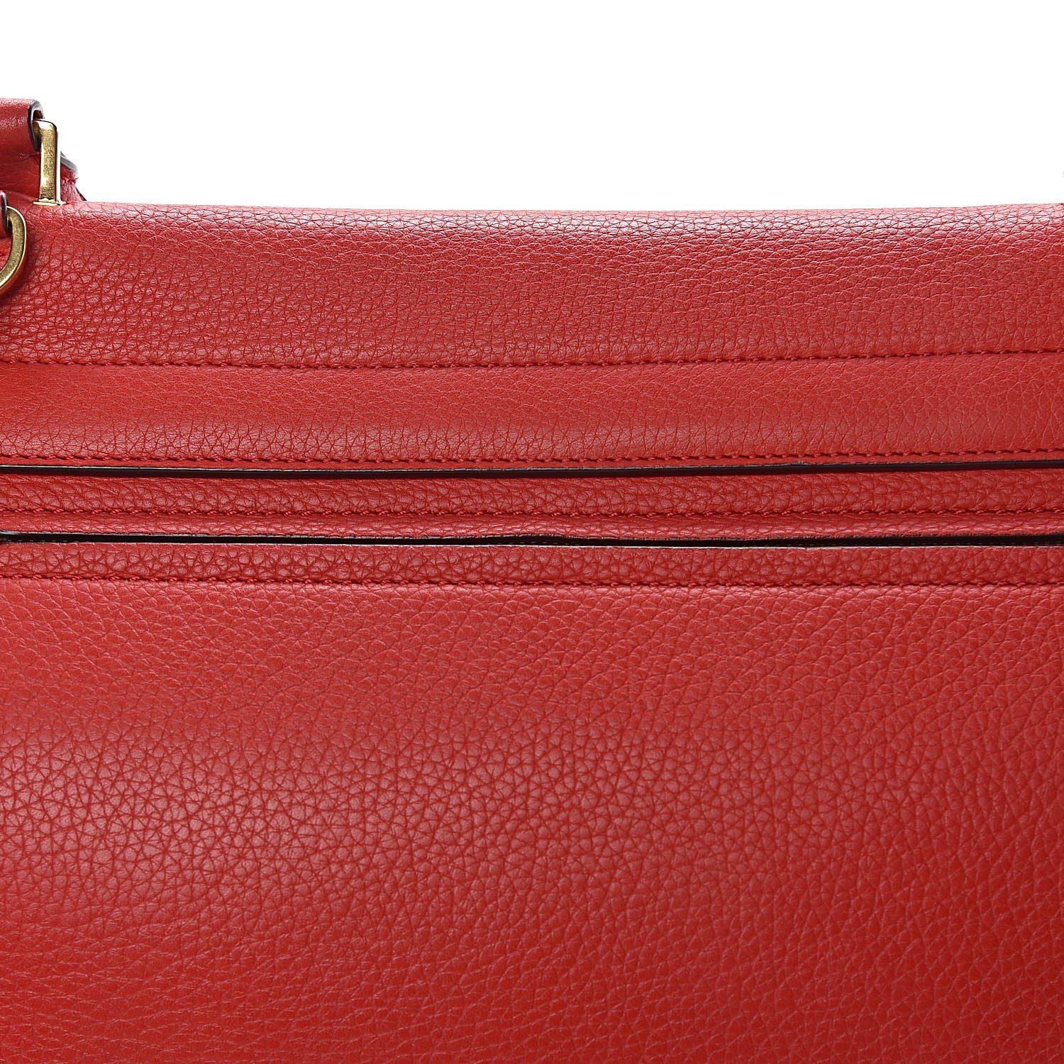 Celine Drummed Calfskin Suede Medium Trapeze Coquelicot 24 of 26
