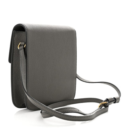 Tom Ford Grained Calfskin Mini T Clasp Tara Bag On Strap Graphite 3 of 10