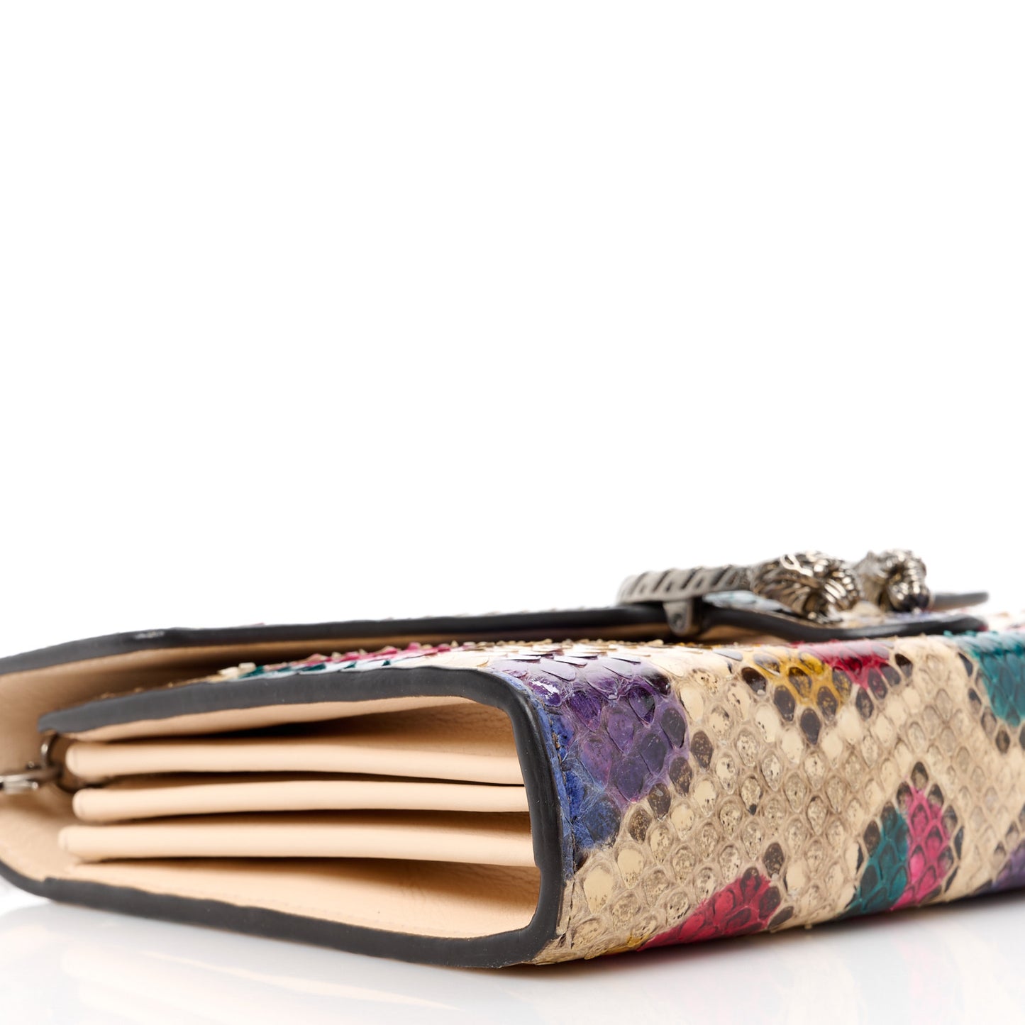 Snakeskin Mini Dionysus Chain Wallet Multicolor