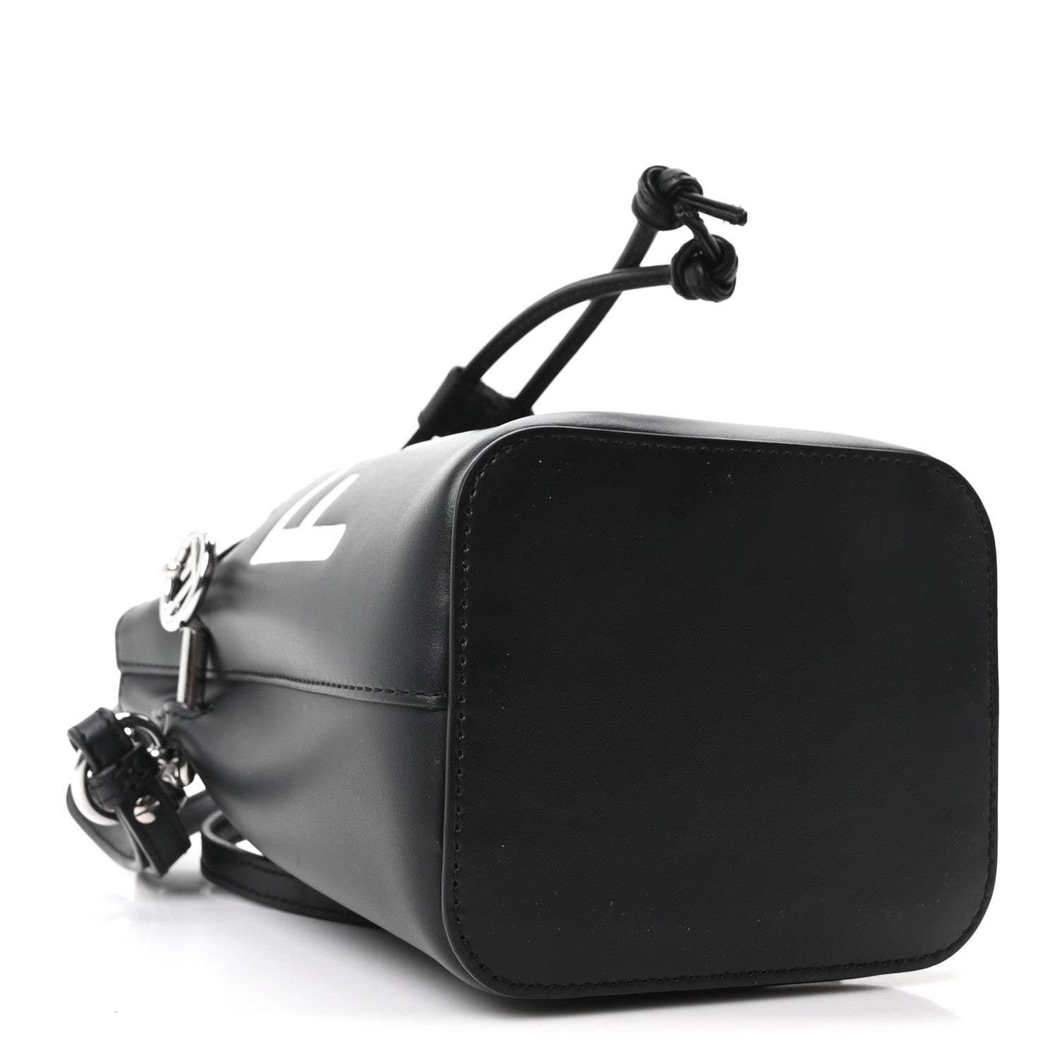 Fendi Vitello King F is Fendi Logo Embossed Mini Mon Tresor Bucket Bag Black 4 of 10