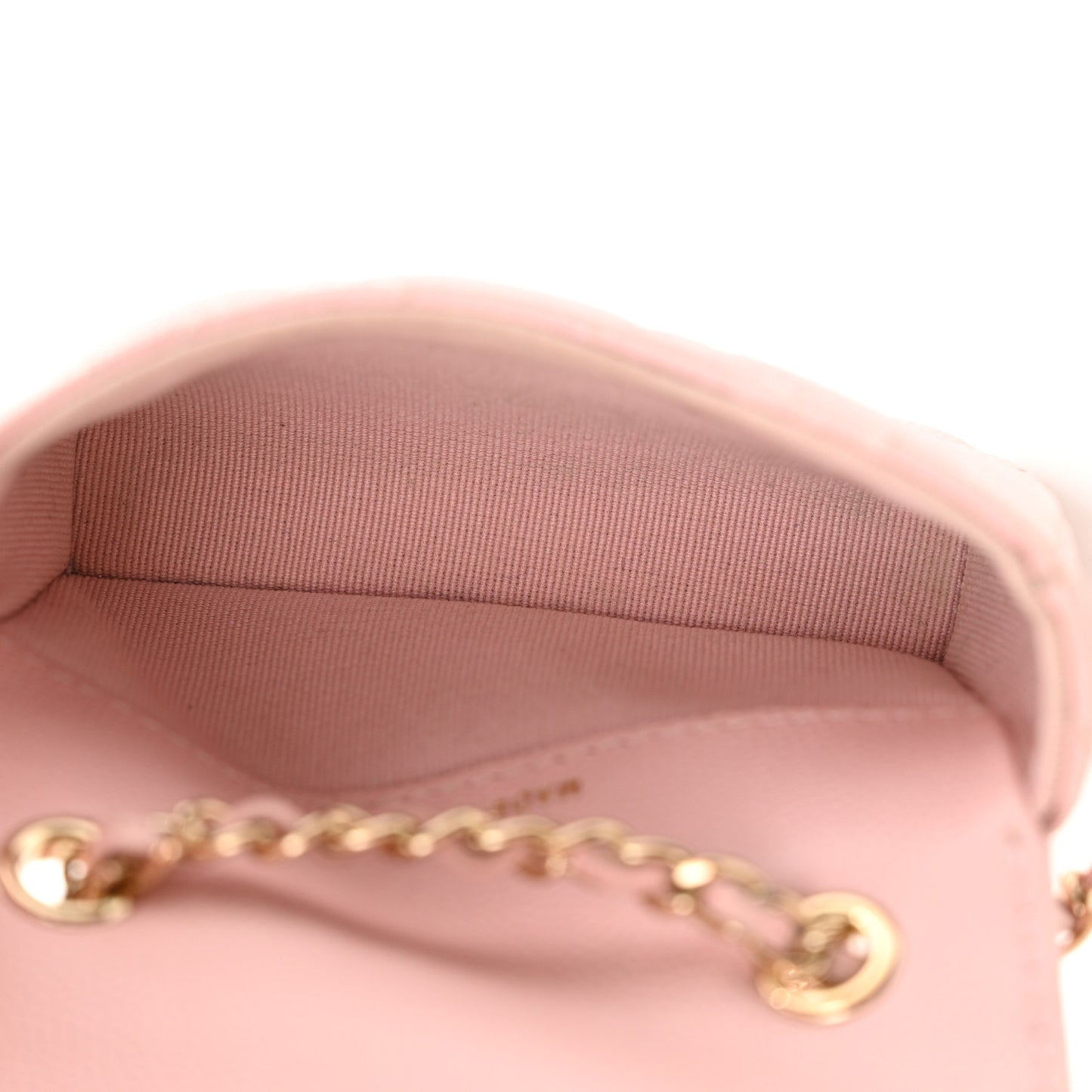 Caviar Quilted Mini Chain Belt Bag Light Pink