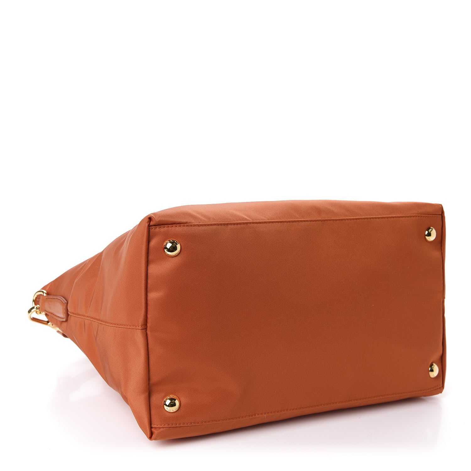Prada Tessuto Nylon Saffiano Tote Papaya 5 of 12