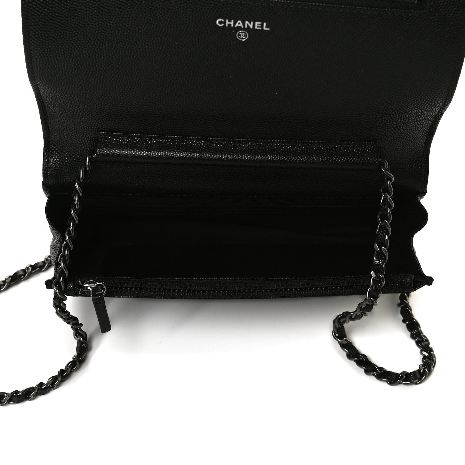 Chanel Caviar Quilted Boy Wallet On Chain WOC Black 5 of 12