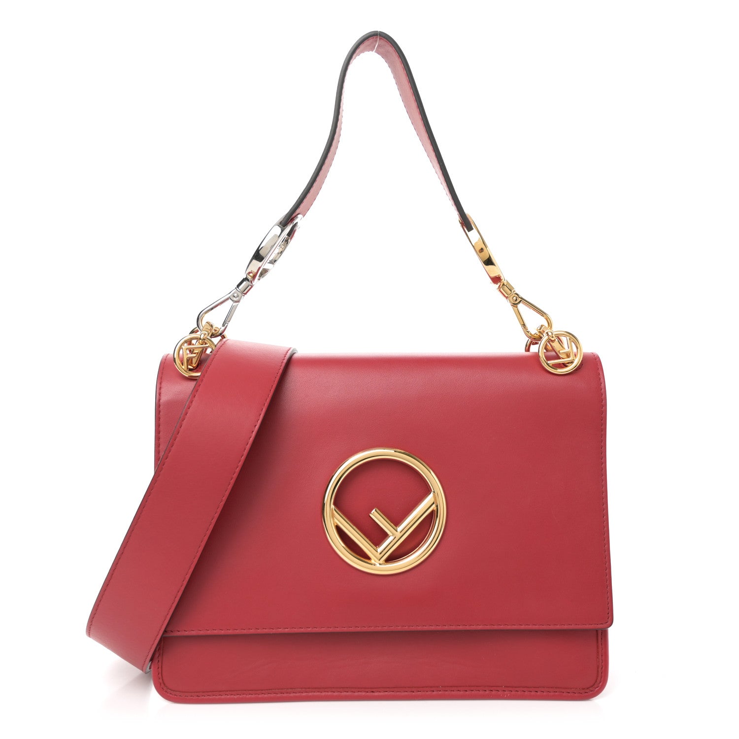 Fendi Vitello Century Opaco F is Fendi Kan I Shoulder Fragola 1 of 12