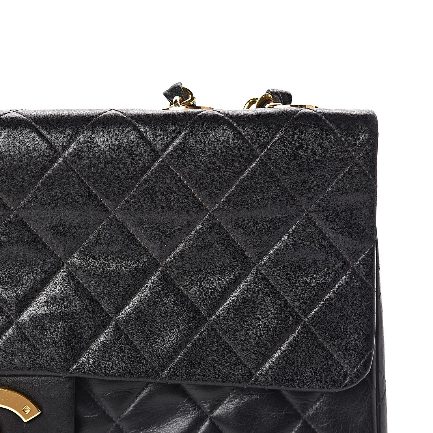Chanel Lambskin Quilted XL Jumbo Single Flap Black 12 of 13