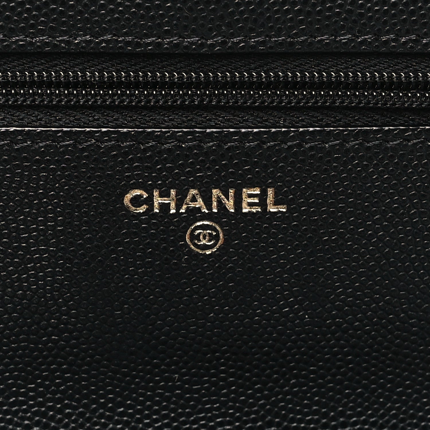 Chanel Caviar Quilted Striated CC Wallet On Chain WOC Black 6 of 11
