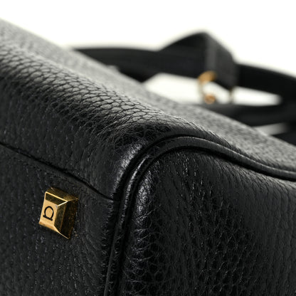 Salvatore Ferragamo Hammered Calfskin Small Studio Rock Bag Black 14 of 15