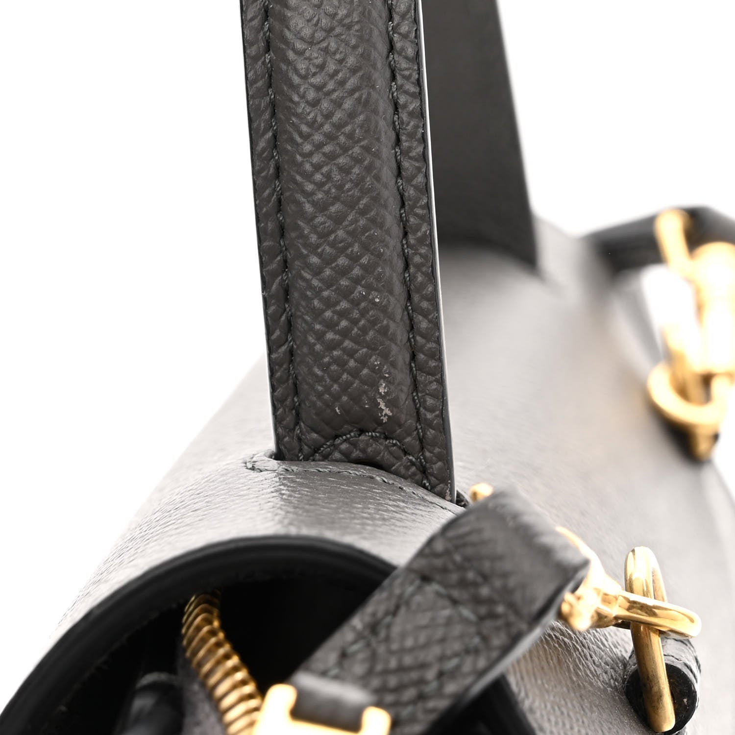 Celine Grained Calfskin Nano Belt Bag Grey 12 of 13