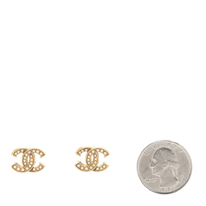 Chanel Pearl CC Earrings Gold 2 of 5