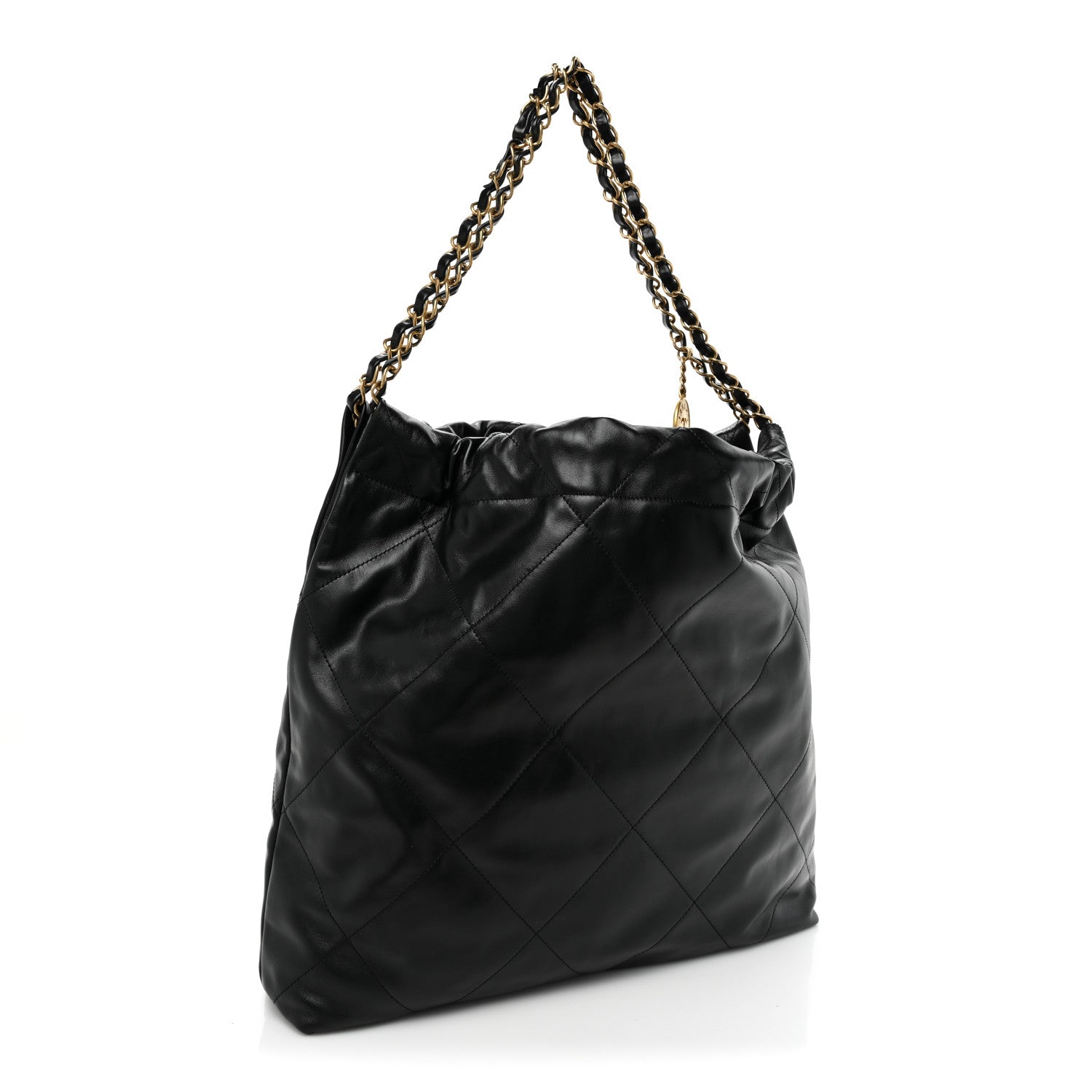 Chanel Shiny Calfskin Quilted Chanel 22 Black 4 of 11