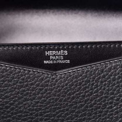 Hermes Box Taurillon Clemence Faco Clutch Black 8 of 13