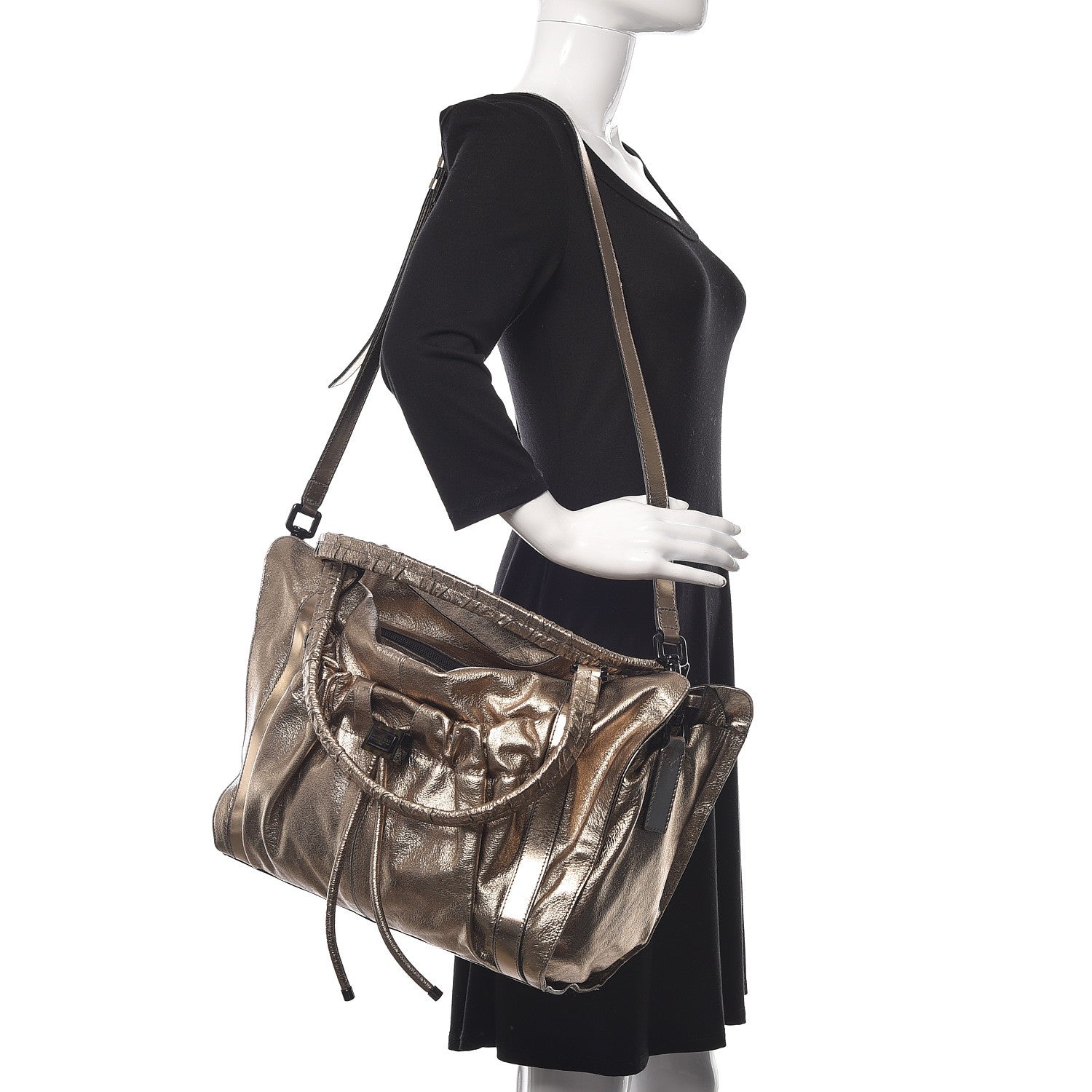 Burberry Metallic Calfskin Medium Raymond Goldstone 3 of 13