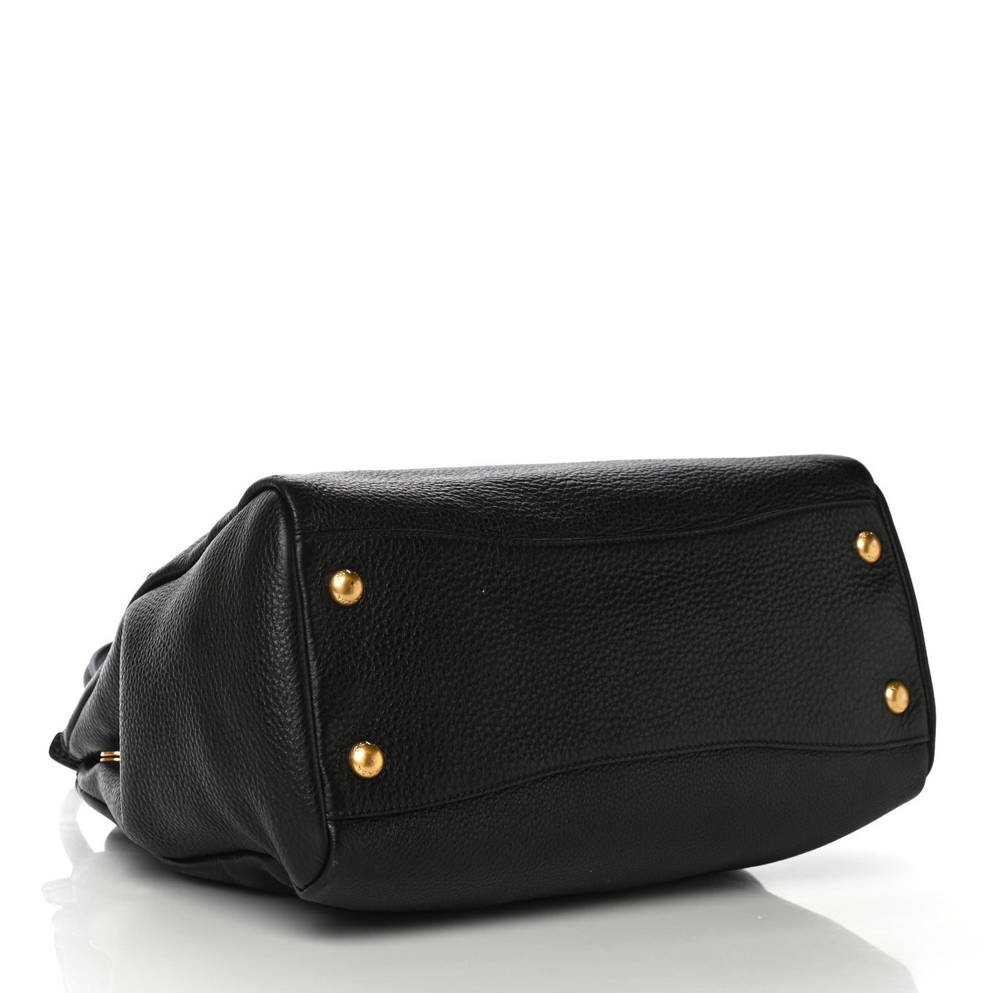 Vitello Daino Top Handle Tote Black