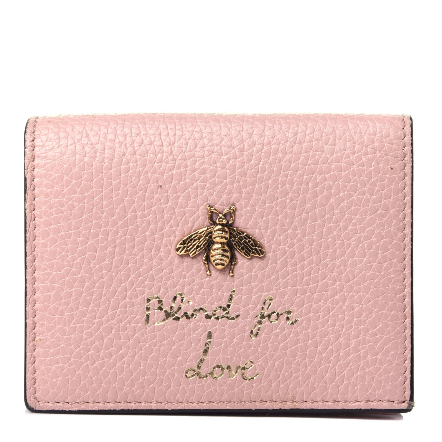 Gucci Cellarius Calfskin Blind for Love Animalier Card Case Perfect Pink 1 of 4
