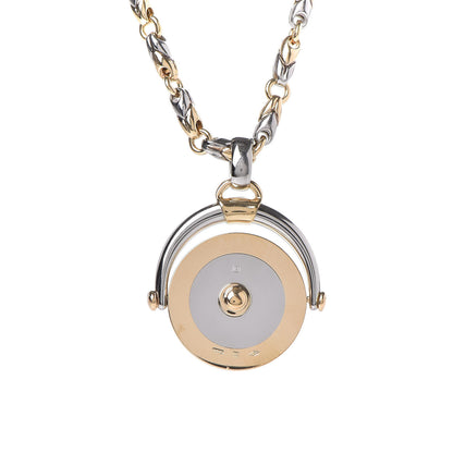 Bulgari 18K Yellow Gold Stainless Steel Scorpio Zodiac Pendant Necklace 5 of 5