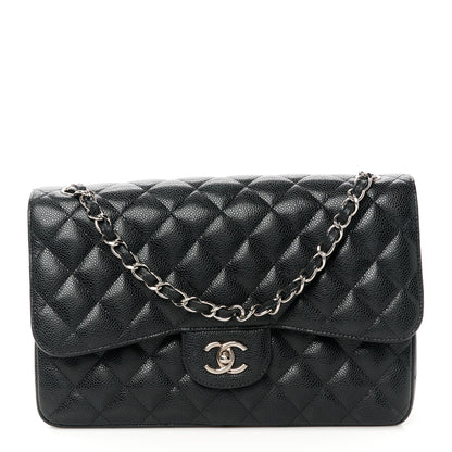 Chanel Caviar Quilted Jumbo Double Flap Black 1 of 12