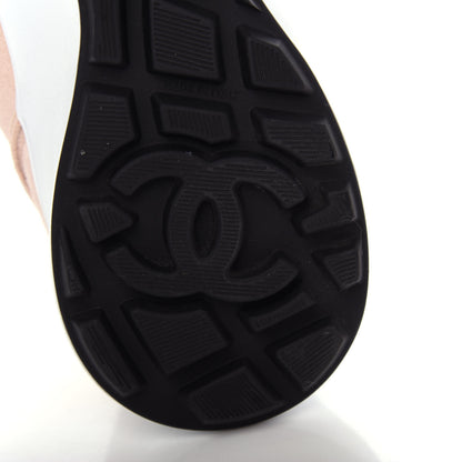 Chanel Suede Goatskin CC Sneakers 40.5 Light Pink 9 of 11