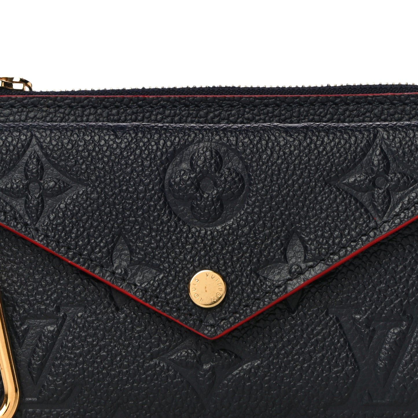 Empreinte Recto Verso Card Holder Marine Rouge