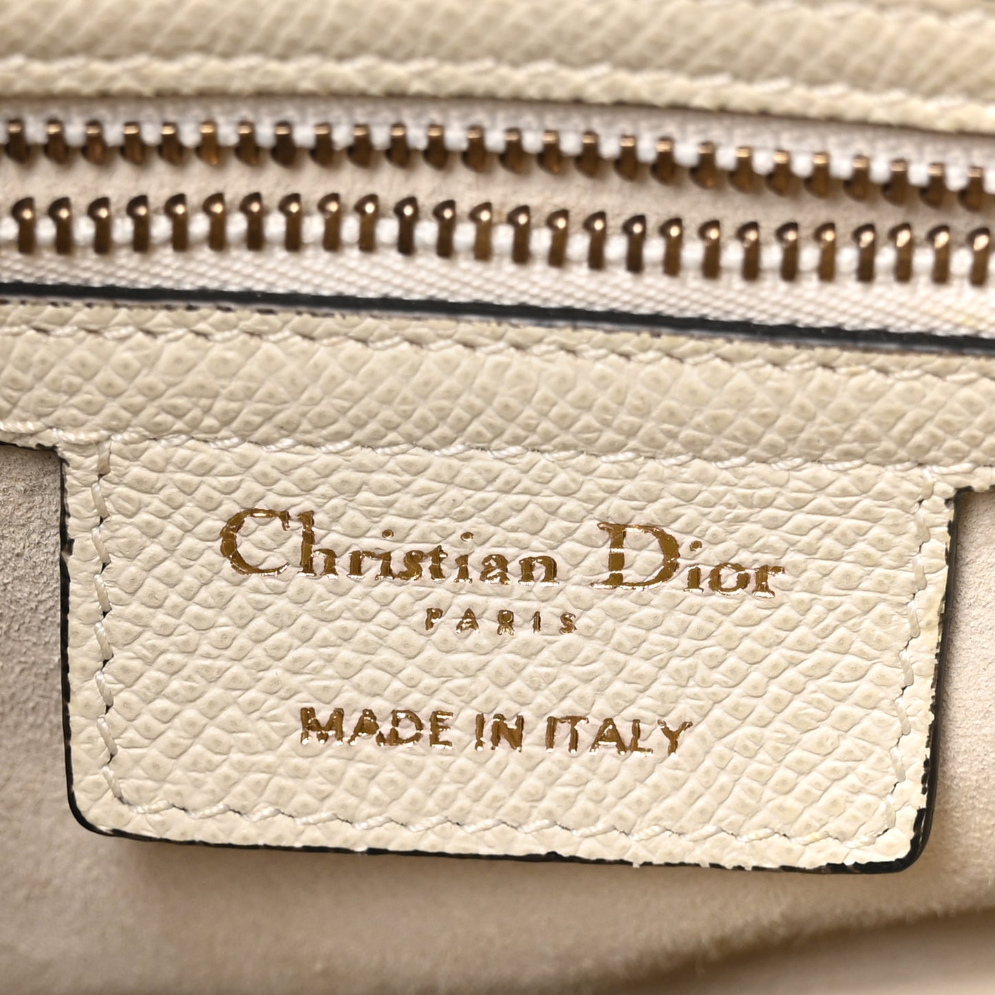 Grained Calfskin Saddle Bag White