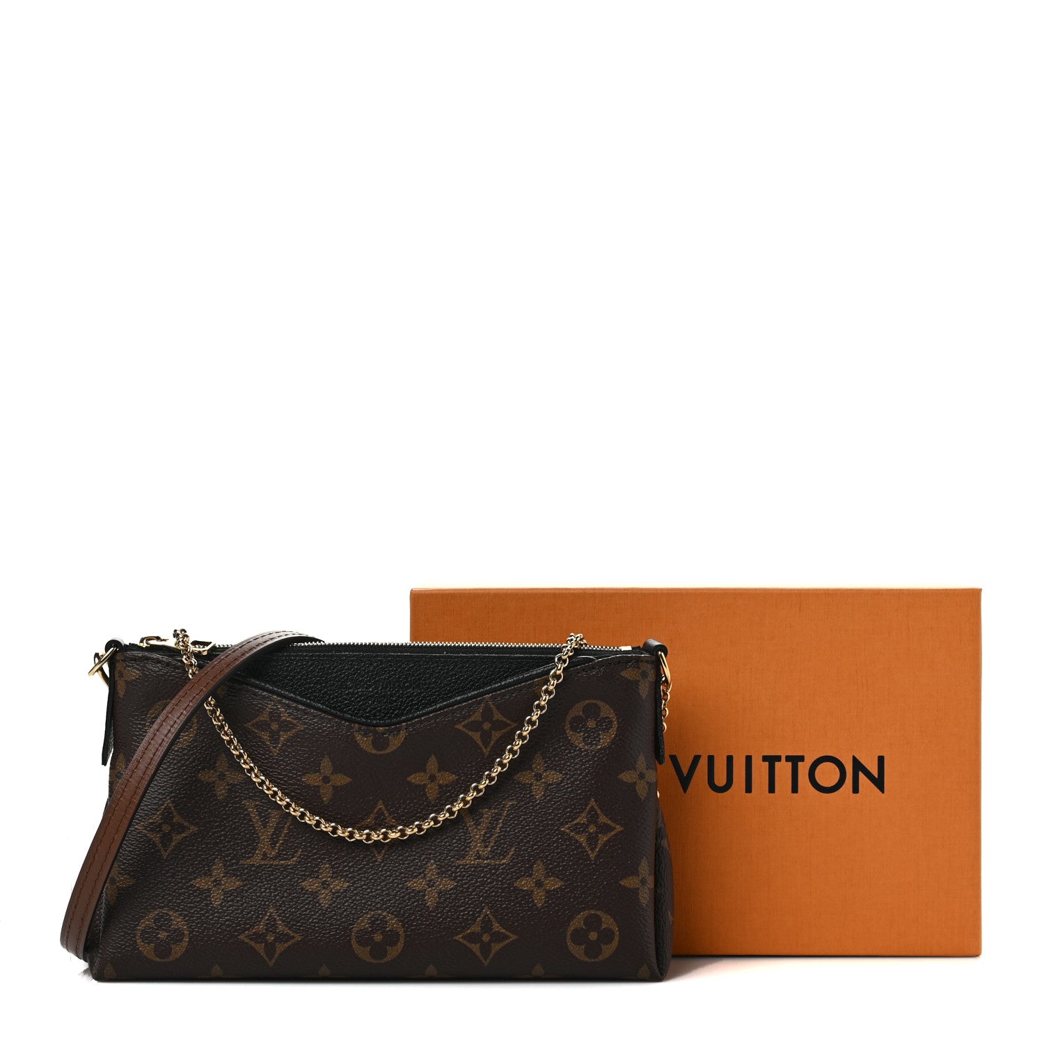 Louis Vuitton Monogram Pallas Clutch Black 9 of 9